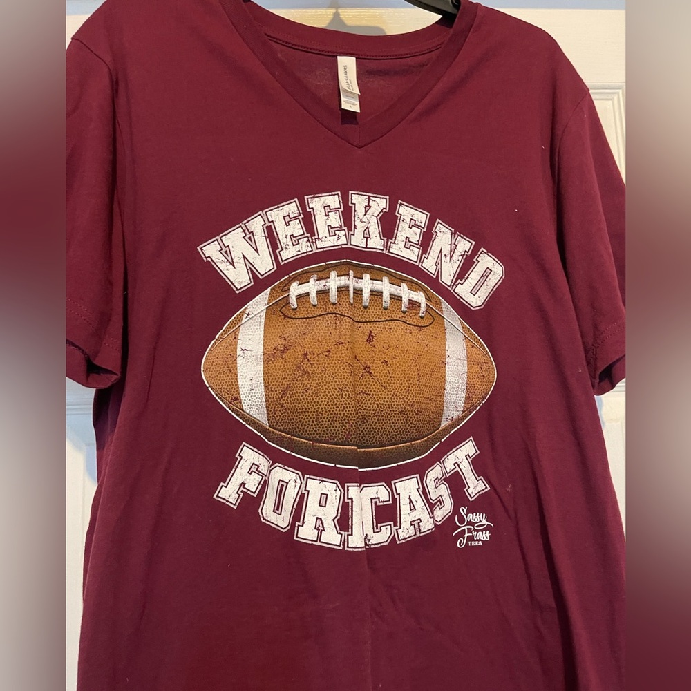 Weekends are for football v neck Tshirt